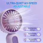 Mini Portable Fan 3 Pack, Cute Handheld Battery Operated Lightweight Small Personal Fan With 3 Speeds And Usb Rechargeable Eyelash Fans For Women Men Office Outdoor Travel Camping