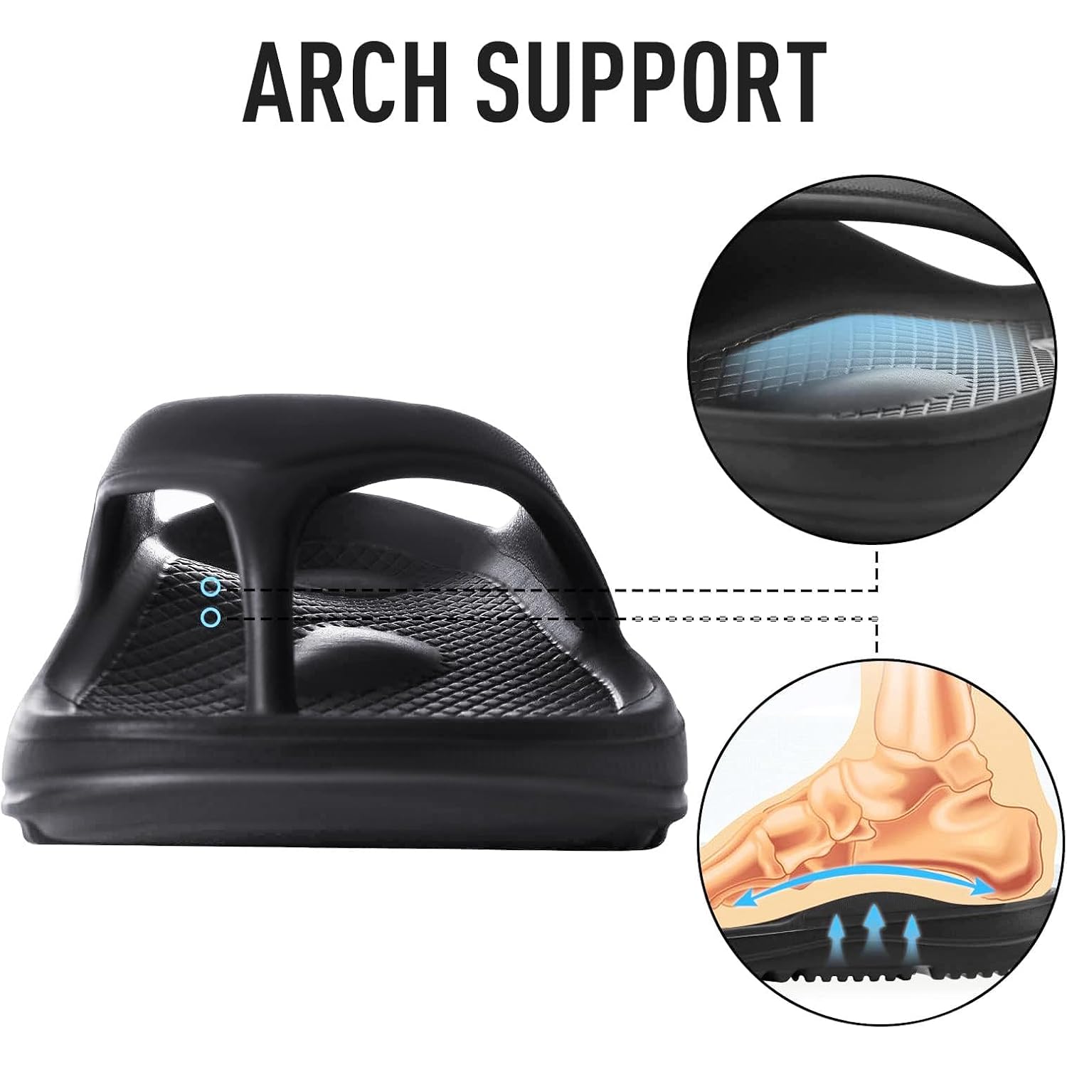 Shevalues Orthopedic Sandals For Women Arch Support Recovery Flip Flops Pillow Soft Summer Beach Shoes