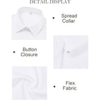 Gleeivy Women'S Short Sleeve Button Up Shirt Collared Fitted Wrinkle Free Blouse Stain Shield Professional Business Top