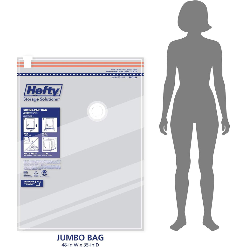 Space Bags Vacuum Storage Bags For Bedding Jumbo Compression 3 Pack Clear For Comforters Blankets (3 Jumbo/Bedding Solo)