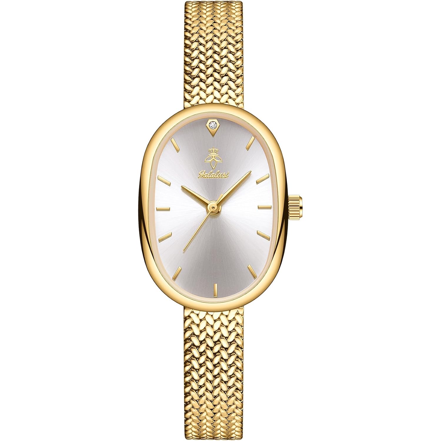 Mastop Petite Vintage Oval Gold Women’S Watch, Waterproof Elegant Bracelet Watch For Small Wrists Minimalist Easy To Read