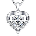 DALOJOE Moissanite Necklace for Women, 1-3 Carat Moissanite Heart Necklace Engraved with 'I LOVE YOU', Birthday Gift for Wife, Anniversary Present for Wife, Women, Jewelry Gifts for Girlfriend, Mom