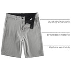 Men'S Hybrid Golf Dress Shorts Lightweight Quick Dry Casual With Flat Front 9-Inch Inseam And 4 Pockets