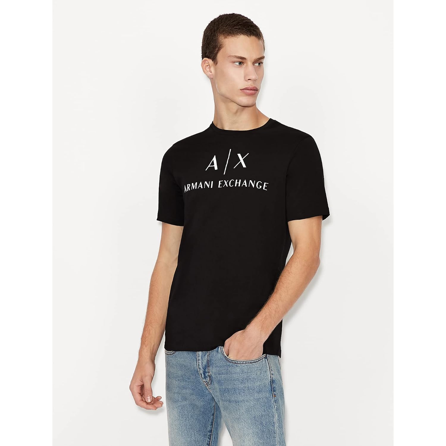 Ax Armani Exchange Men'S Crew Neck Logo Tee