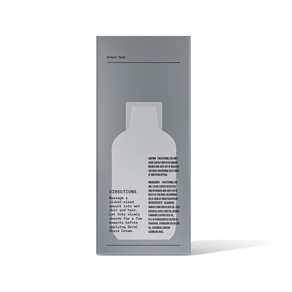 Bevel Pre Shave Oil for Men with Castor Oil, Olive Oil and Tea Tree Oil, Helps Soften Hair and Protect Skin from Irritation and Razor Burn, 2 Fl Oz