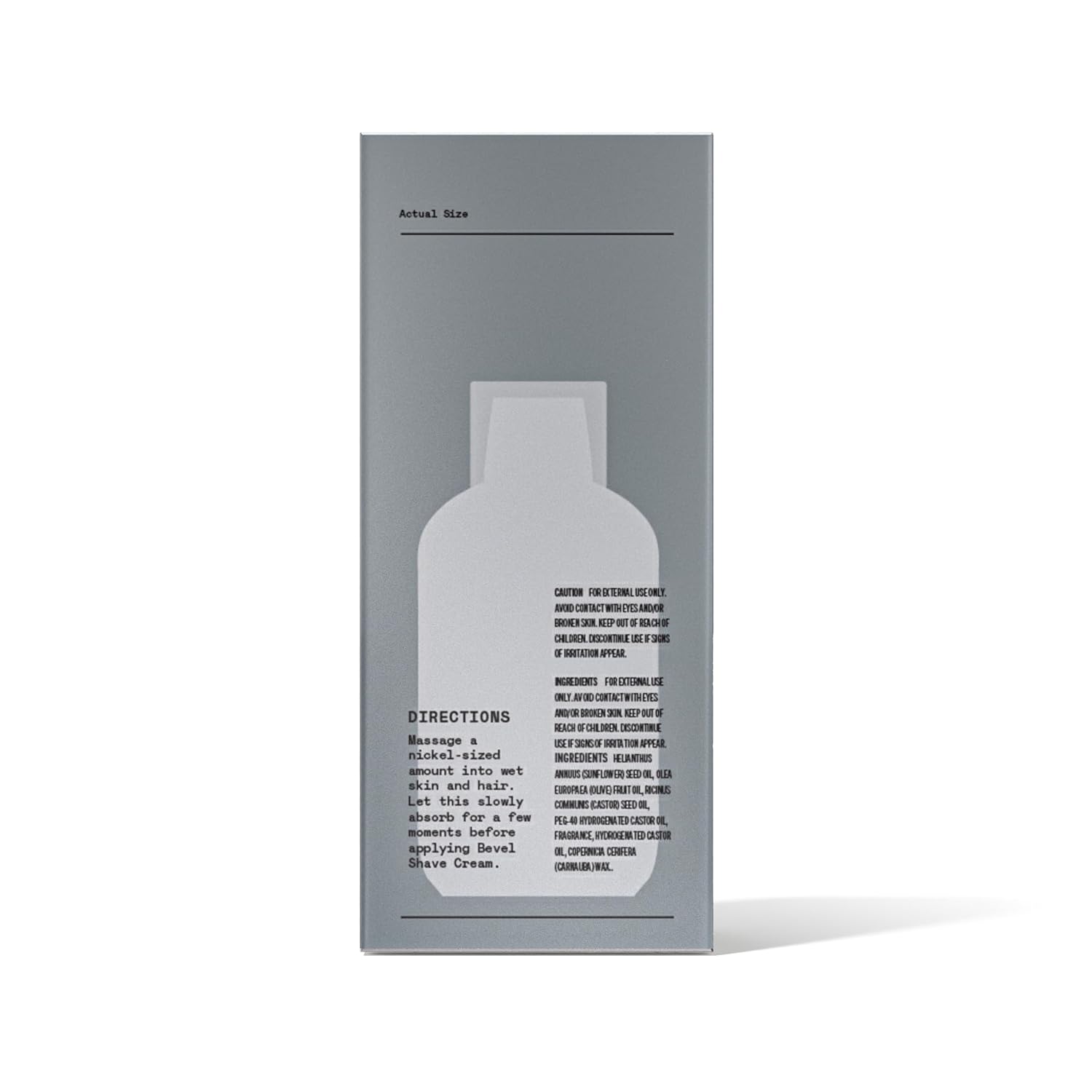 Bevel Pre Shave Oil for Men with Castor Oil, Olive Oil and Tea Tree Oil, Helps Soften Hair and Protect Skin from Irritation and Razor Burn, 2 Fl Oz