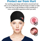Fesciory Adjustable Working Caps With Button & Sweatband, Women Ponytail Pouch Hats, Long Hair