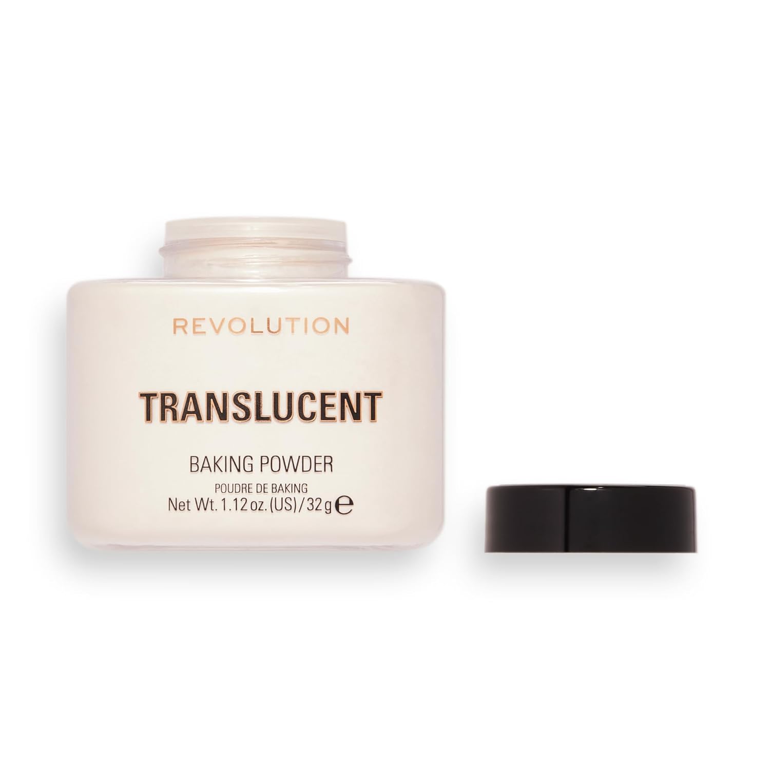 Revolution, Loose Baking Powder, Makeup Setting Powder, Long-Lasting Coverage, Mattifies & Reduces Shine, Translucent, 1.12 oz