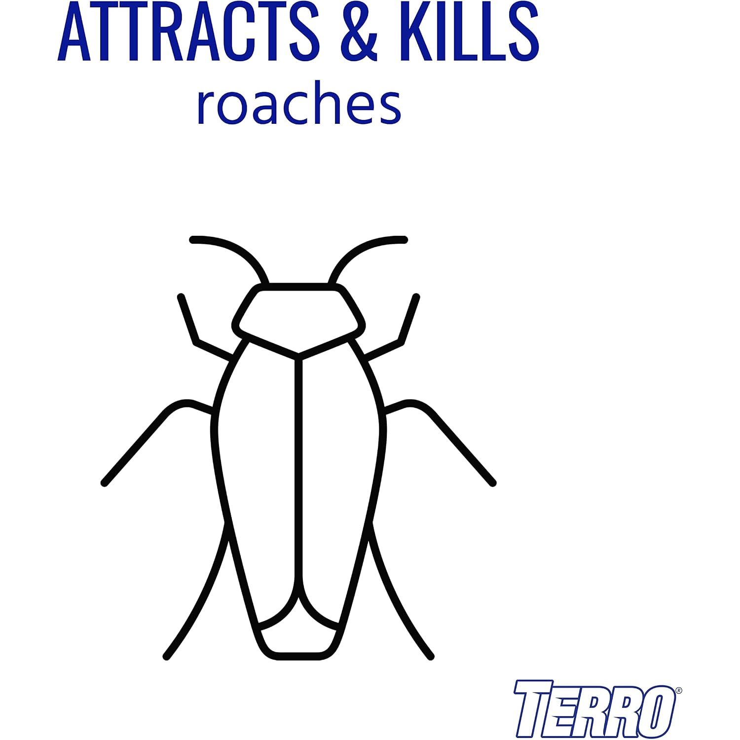 Terro T500 Multi Surface Roach Killer-6 Bait Stations, 1 Pack, Black