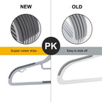 Plastic Hangers 50 Pack Heavy Duty Dry Wet Clothes Hangers With Non-Slip Pads Space Saving 0.2" Thickness Super Lightweight Organizer
