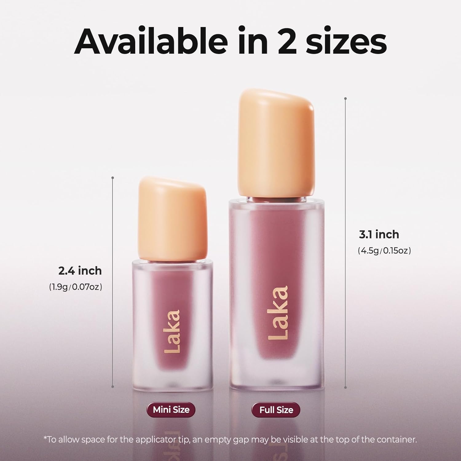 Laka Fruity Glam Tint, 4.5g/0.15oz, Glowing Lip Stain with Wide Color Spectrum, Hydrating & Lightweight Texture, Buildable Color, Non-Sticky, Vegan, K-Beauty (#124 Maro)