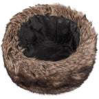 Faux Fur Cossack Hat Fuzzy Trapper Trooper Hat Windproof Warm Russian Ushanka Winter Ski Hunting Cap Unisex