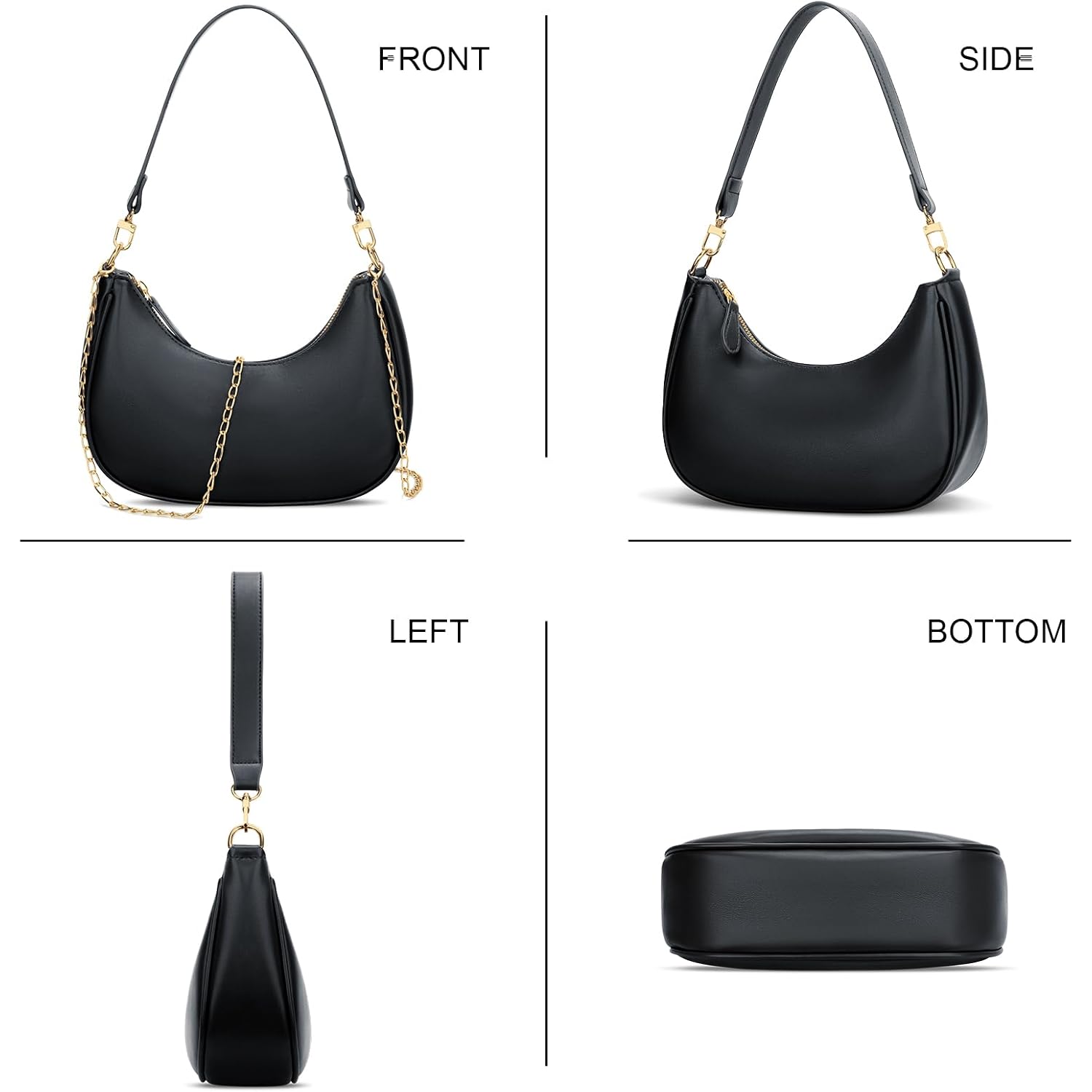 Kkxiu Shoulder Bag For Women Small Purse Cute Clutch Hobo Handbag Trendy Crescent Bag