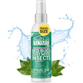 Chomp! Travel Size Bed Bug & Insect Repellent, Natural, Tsa Approved Indoor Pest Control Spray For Travel & Home, Plant-Based Dust Mite, Ant, Spider, Fly Killer, Peppermint Scent, 3.4 Fl Oz