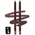 Plum&Brown 2Pcs Gel Eyeliner Pencil,Smudge-Proof Waterproof Long Lasting Plum Eye Liner, High-Pigmented Smooth Creamy Formula For Mature Women, Eyes Makeup Pen Includes Sharpener