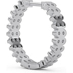 1.06 Ctw Round Cut Natural Diamond Designer Hoop Earrings for Women | 925 Sterling Silver | I-J Color I2-I3 Clarity | Hypoallergenic Fine Jewelry | Elegant Gift Box Included