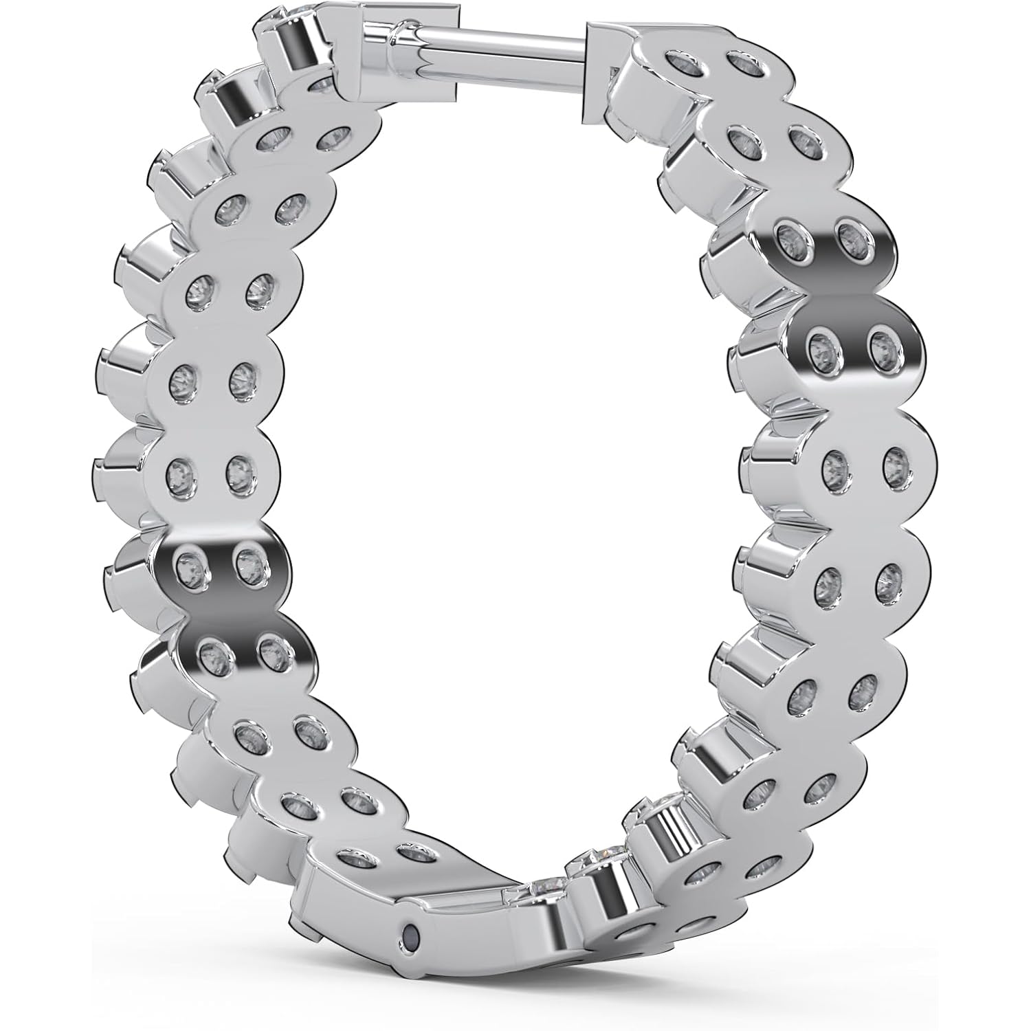 1.06 Ctw Round Cut Natural Diamond Designer Hoop Earrings for Women | 925 Sterling Silver | I-J Color I2-I3 Clarity | Hypoallergenic Fine Jewelry | Elegant Gift Box Included