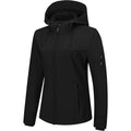 Outdoor Ventures Women'S Softshell Jacket With Hood Fleece Lined Warm Lightweight Waterproof Insulated Windbreaker