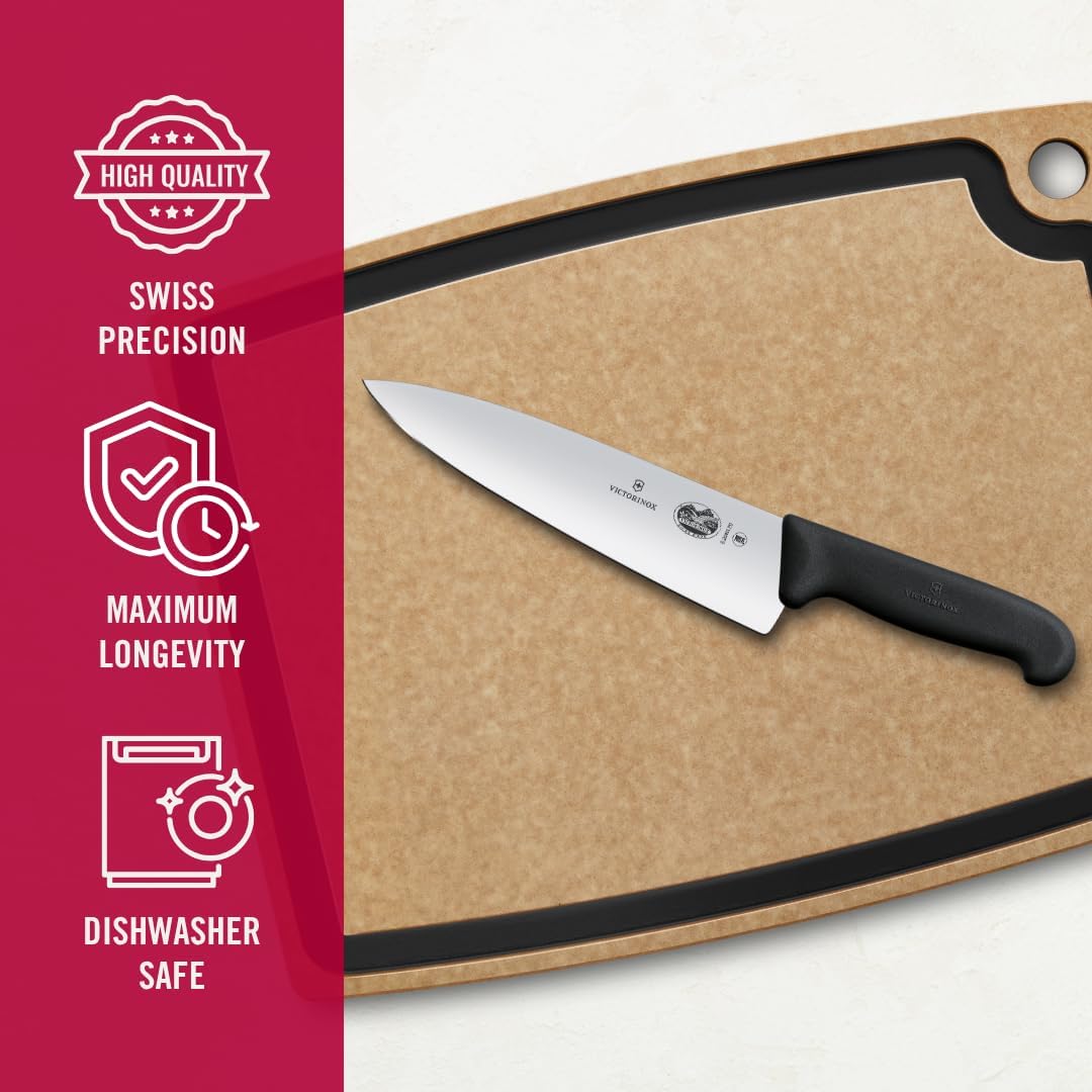 Victorinox Fibrox Pro 8 Inch Chef’S Knife, Dishwasher Safe, Black | Ergonomic Tpe Non-Slip Handle For Professional Chopping, Slicing, And Dicing. Swiss Made, Dishwasher Safe Kitchen Tool