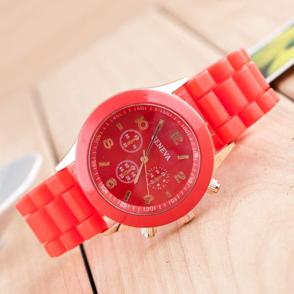 Wholesale 10 Pack Men Women Silicone Band Watch Set Analog Quartz Jelly Colorful Wristwatch