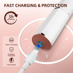 Facial Hair Removal for Women, Electric Rechargeable Painless Hair Remover for Face, Upper Lips, Chin, Peach Fuzz, with LED Light