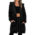 Stunshow Women'S Zip Up Hoodies Oversized Fleece Long Sleeve Sweatshirts Casual Fall Jacket Coat With Pocket(S-3Xl)