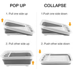 THANSTAR Collapsible Dish Drying Rack Portable Dinnerware Drainer Organizer for Kitchen RV Campers Travel Trailer Space Saving Kitchen Storage Tray