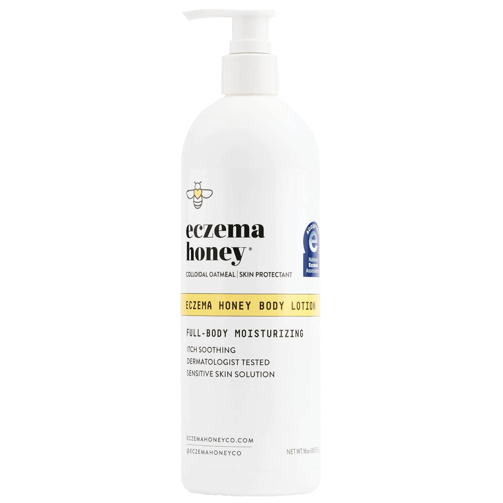 Eczema Honey Oatmeal Body Lotion - Hand & Body Cream For Eczema Relief - Natural Dry Skin Repair (16 Oz)