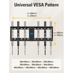 Mounting Dream TV Wall Mount for Most 37-75 Inch TVs up to 132lbs, Tilt TV Mount Fit 16", 18", 24" Studs, Max Vesa 600 x 400mm, Low Profile Flat Wall Mount TV Bracket, US-Based Customer Service