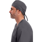 Cherokee Men and Women Scrub Cap with Adjustable Elastic Tie-Back Lightweight, Breathable No-Slip Unisex Surgical Cap - 2506 Black / Navy / Pewter - 3 Pack