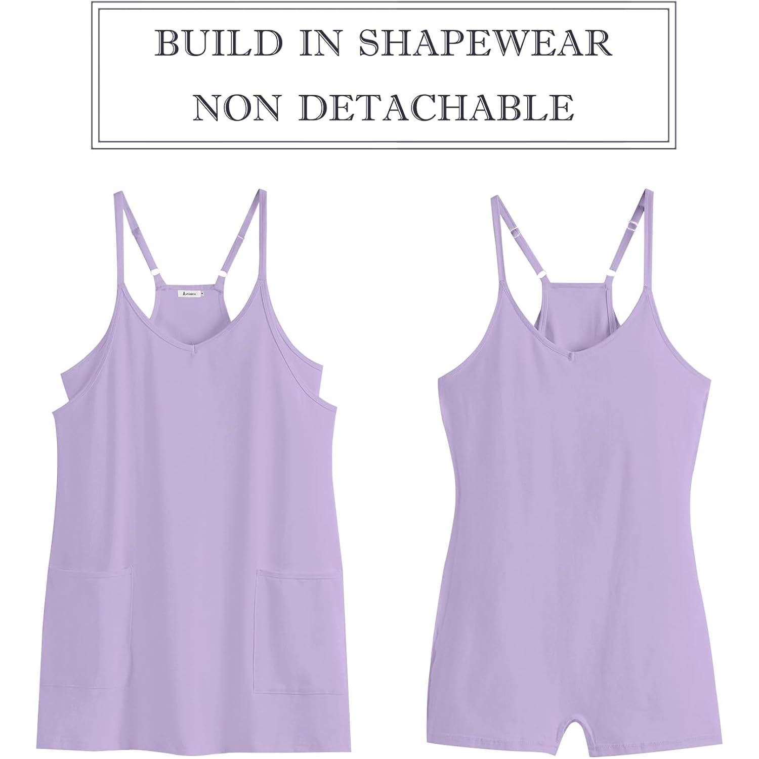 Anrabess Women Athletic Dress Summer Tennis Workout Active Sports Mini Romper Dress Built In Shorts Travel Vacation Clothes
