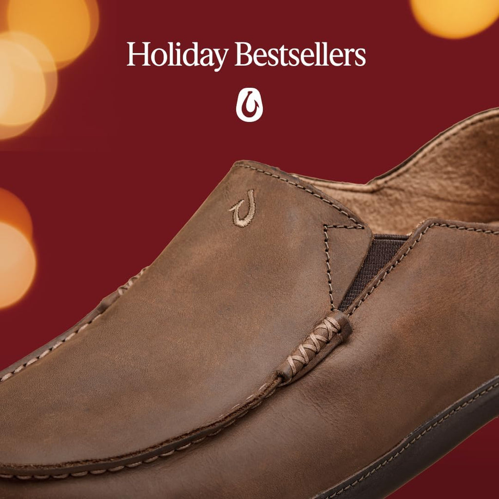 Olukai Moloa Men'S Premium Leather Shoes, Easy Slip On & Off Design, Casual & Versatile Loafer, Drop-In Heel & Enhanced Traction
