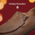 Olukai Moloa Men'S Premium Leather Shoes, Easy Slip On & Off Design, Casual & Versatile Loafer, Drop-In Heel & Enhanced Traction