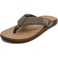 Olukai Tuahine Men'S Waterproof Leather Sandals, Versatile Beach Flip Flops, Arch Support & Comfort Fit, Lightweight & Durable, Enhanced Grip & Traction