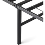Amazon Basics Bed Frame with Storage, Foldable Metal Platform, Sturdy Steel, No Box Spring Needed, 14-inch High, Tool-Free Setup, Noise Free, Easy Assembly, Queen Size, Black