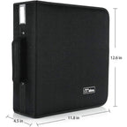 Ccidea Cd Case Dvd Case Storage Holder-264 Capacity,Media Binder, Cd Wallet, Disc Booklet, L11.4 X W 6.4 X H3.5 Inch (Black)