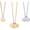 Endless Story Initial Necklaces for Women, Sterling Silver, 14K Gold Filled Custom Dainty Letter Necklace, Initial Necklace, 9mm Disc Pendant, Mom Necklace, Gift for Mom, Daughter, Grandma