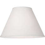 Set Of 2 Antique White Linen Large Empire Lamp Shade (Pre-Assembled) S 6.5" Top X 15" Bottom X 10.75" High (Spider) Replacement With Harp And Finial