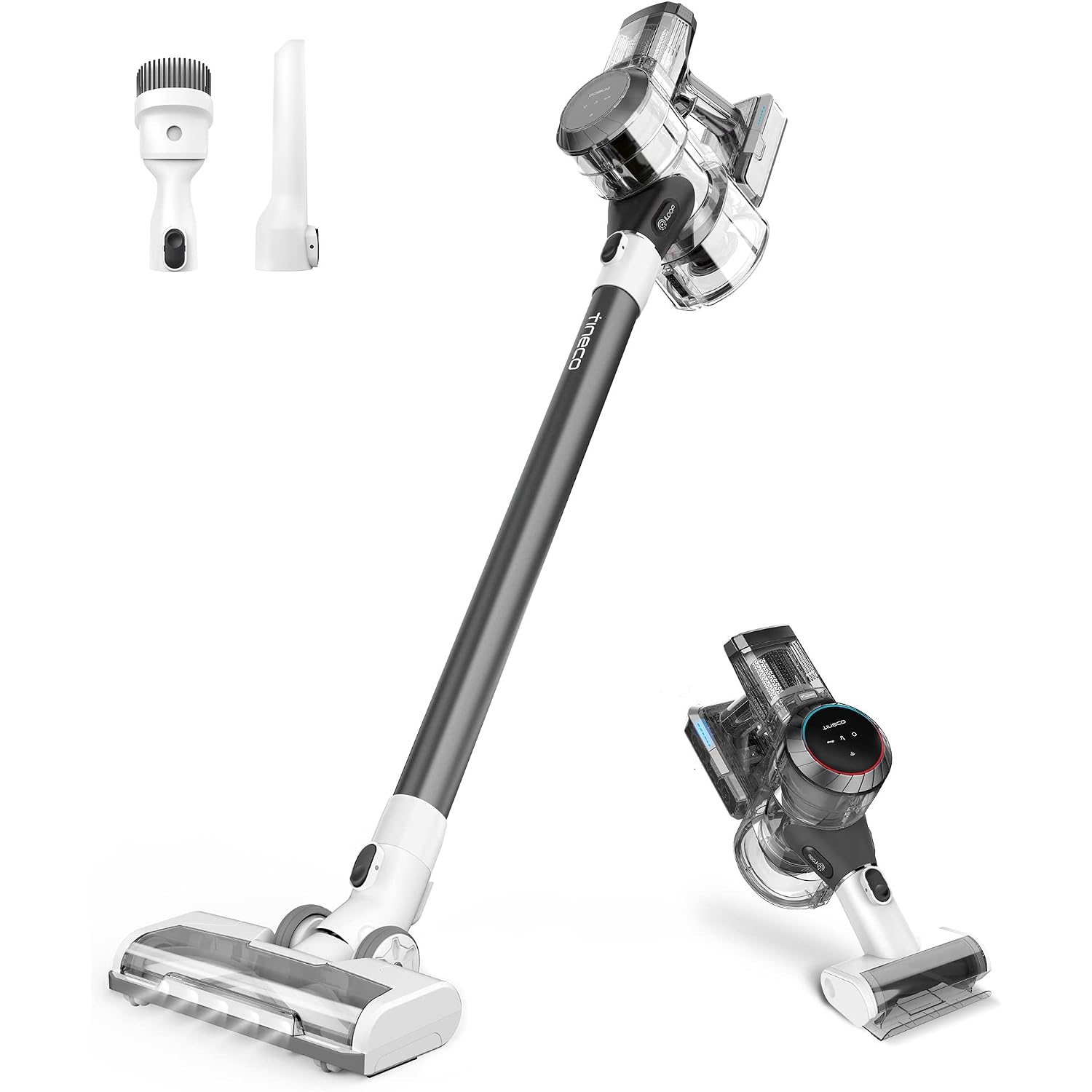 Tineco Cordless Vacuum Cleaner, Smart Stick Handheld Cleaner Strong Suction & Lightweight, Cordless Handheld Vacuum Deep Clean Hair, Hard Floor, Carpet, Car