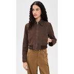 Vince Women'S Suede Shrunken Bomber