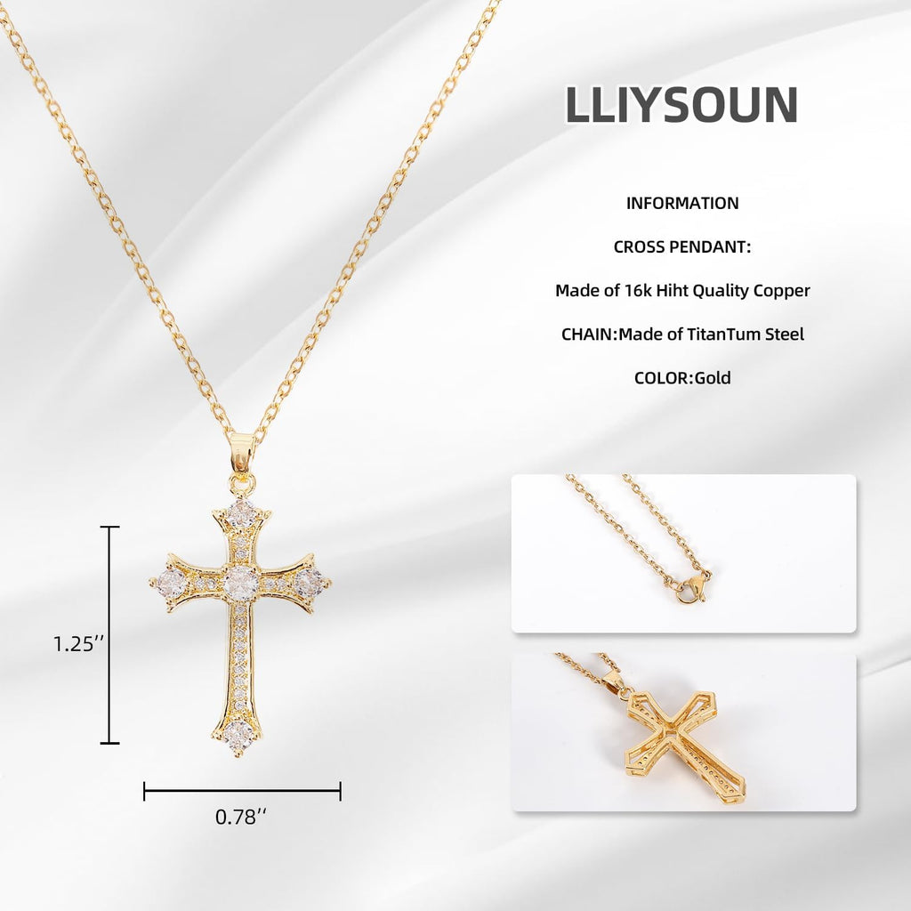 Cross Pendant Necklace for Women Jewelry Gold Cross Necklaces for Women Cross Necklace Minimalist Trendy Jewelry Valentines Day