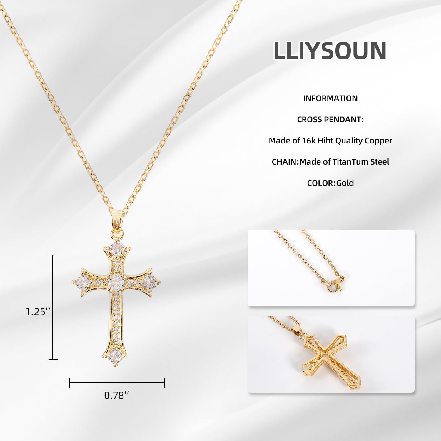 Cross Pendant Necklace for Women Jewelry Gold Cross Necklaces for Women Cross Necklace Minimalist Trendy Jewelry Valentines Day