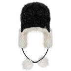 Womens Winter Thick Warm Hat Faux Fur Pilot Hood Cap Windproof Earflap Beanie Peruvian Trapper Hat for Skiing Cycling