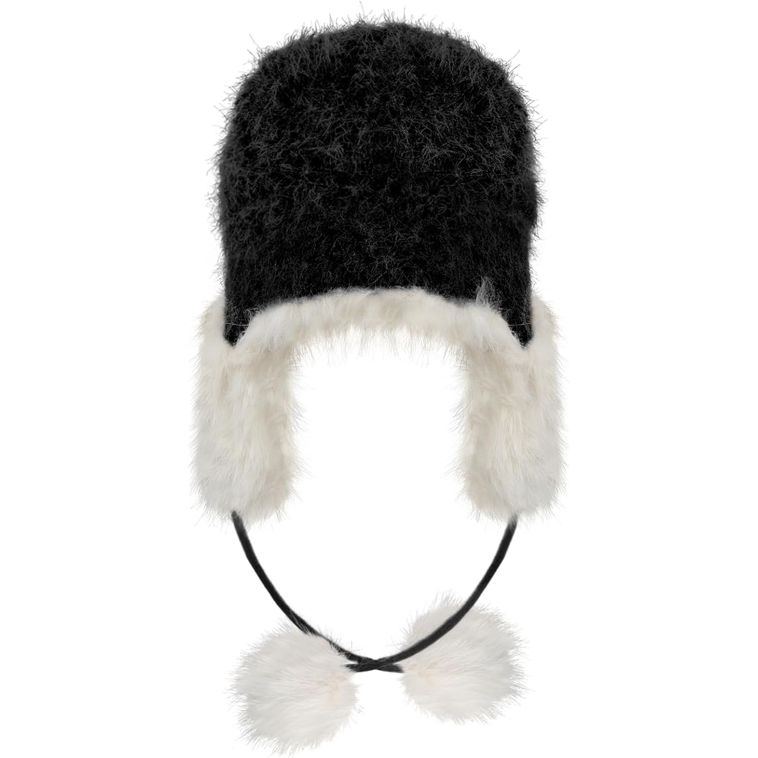 Womens Winter Thick Warm Hat Faux Fur Pilot Hood Cap Windproof Earflap Beanie Peruvian Trapper Hat for Skiing Cycling
