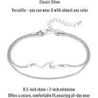SAM & LORI Anklets Ankle Bracelets for Women Waterproof Anklets Bestie Sister Best Friend Birthday Gifts Beach Jewelry Adjustable Stainless Steel