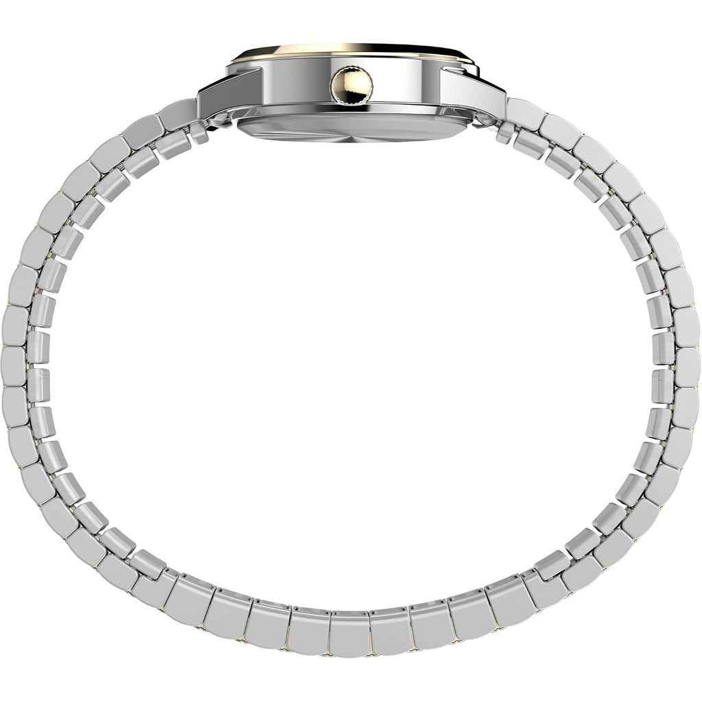 Timex Women'S Main Street 25Mm Watch - Silver-Tone Expansion Band Mother Of Pearl Dial Silver-Tone Case