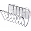 Toplife Sponge Holder for Kitchen Sink, Stainless Steel Suction Cup Sponge Caddy - Silver