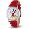 Disney Mickey Watch - Watch For Women - Mickey Mouse Watches For Women Toys - 90S Mouse - Vintage - Articulating Hands - Gold Case - Brown Leather Strap