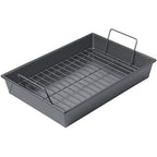 Chicago Metallic Professional Non-Stick Roast Pan With Non-Stick Rack, 13-Inch-By-9-Inch