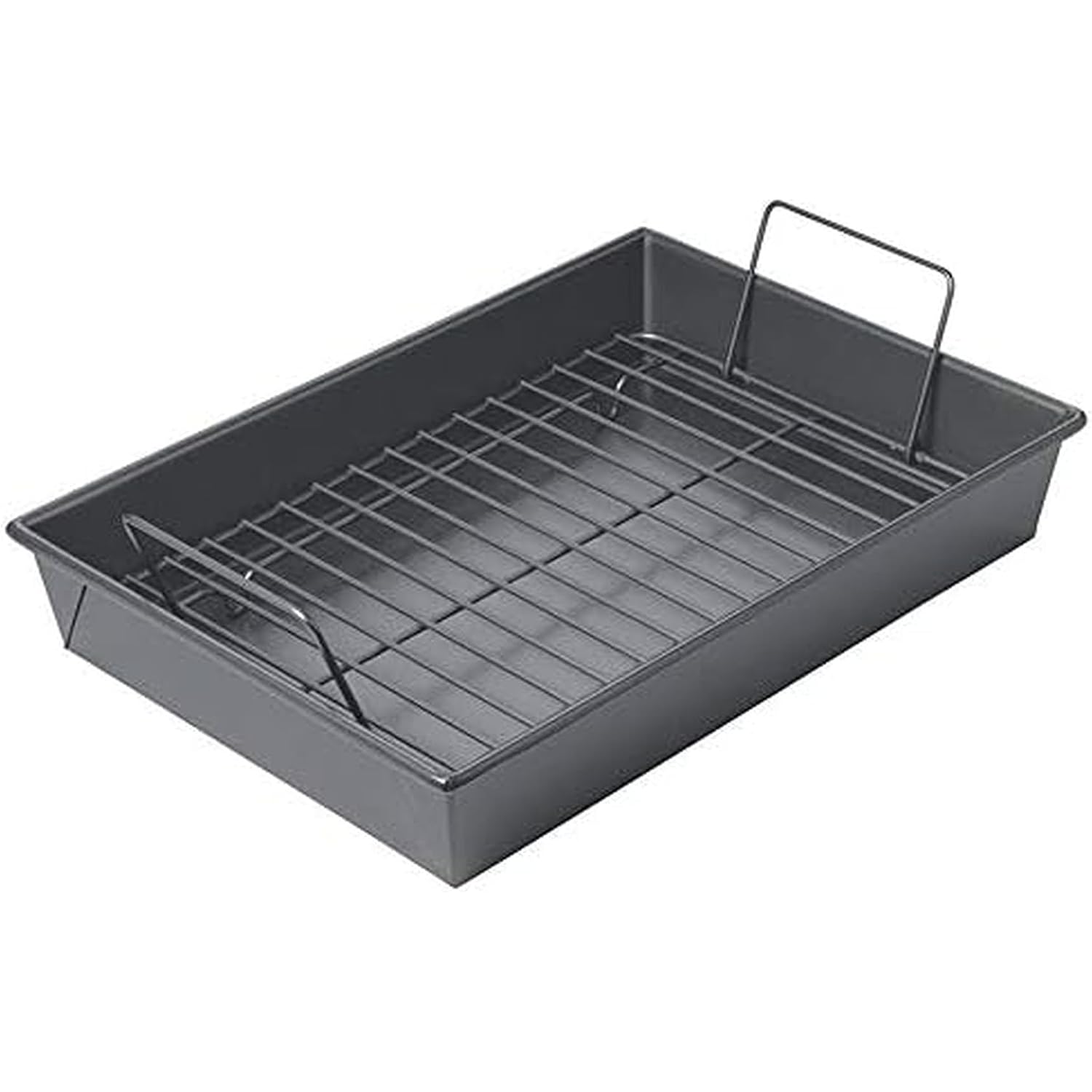 Chicago Metallic Professional Non-Stick Roast Pan With Non-Stick Rack, 13-Inch-By-9-Inch